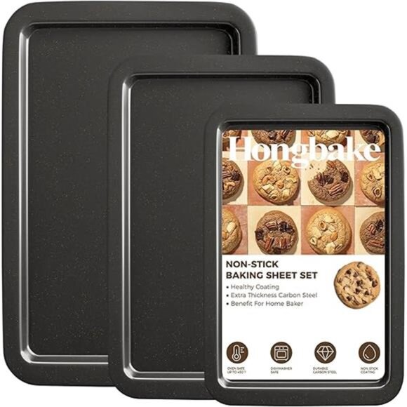 Ceramic Baking Sheet Pan Set, Cookie Sheet for Oven, Bakeware Sets with Grip - Picture 7 of 7